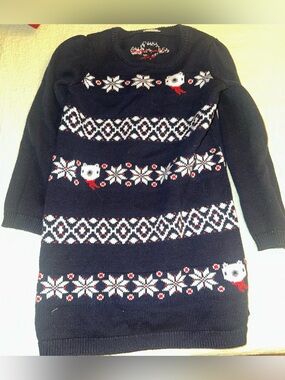 4T Gymboree Navy Snowflake Knit Sweater Dress